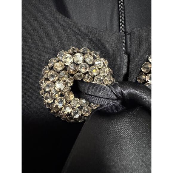 Alexander McQueen Blouse Womens IT 42 Black Crystal Bow Made Italy 364656QDL18 - Picture 6 of 16